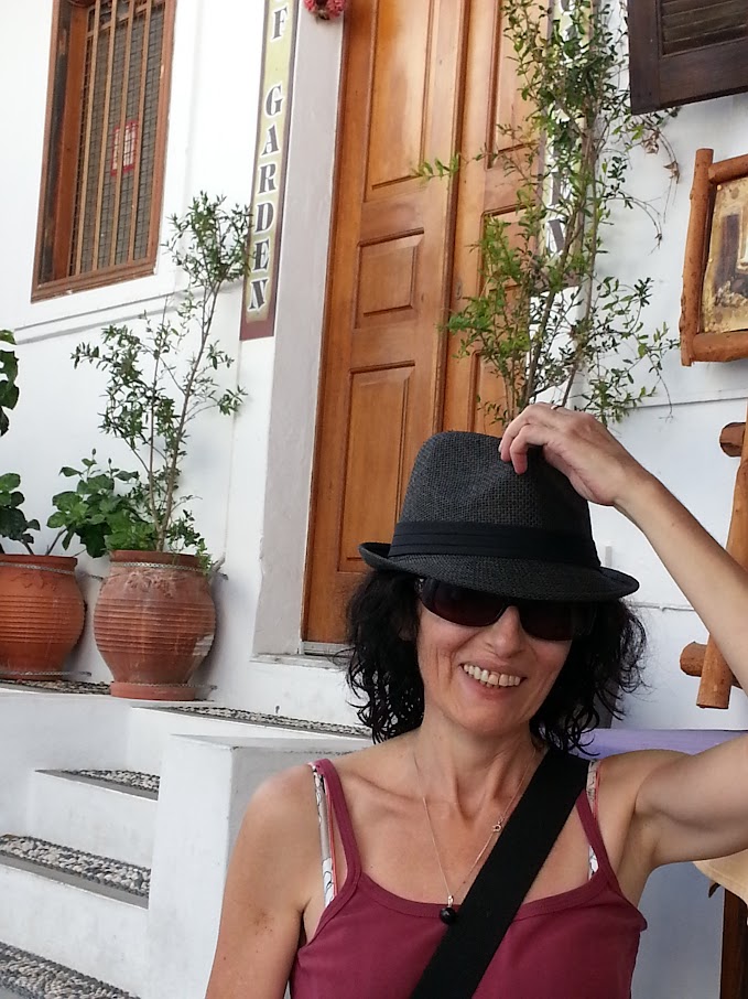 Sylvie à Rhodes en 2015
